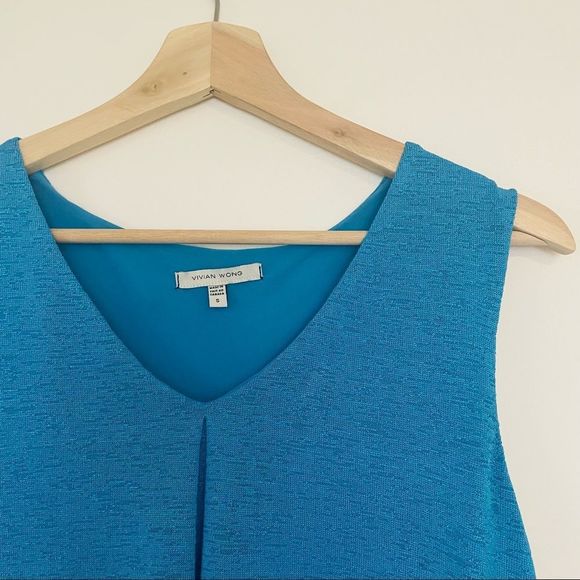 Vivian Wong | Sky Blue Pleated Tank - Picture 2 of 6